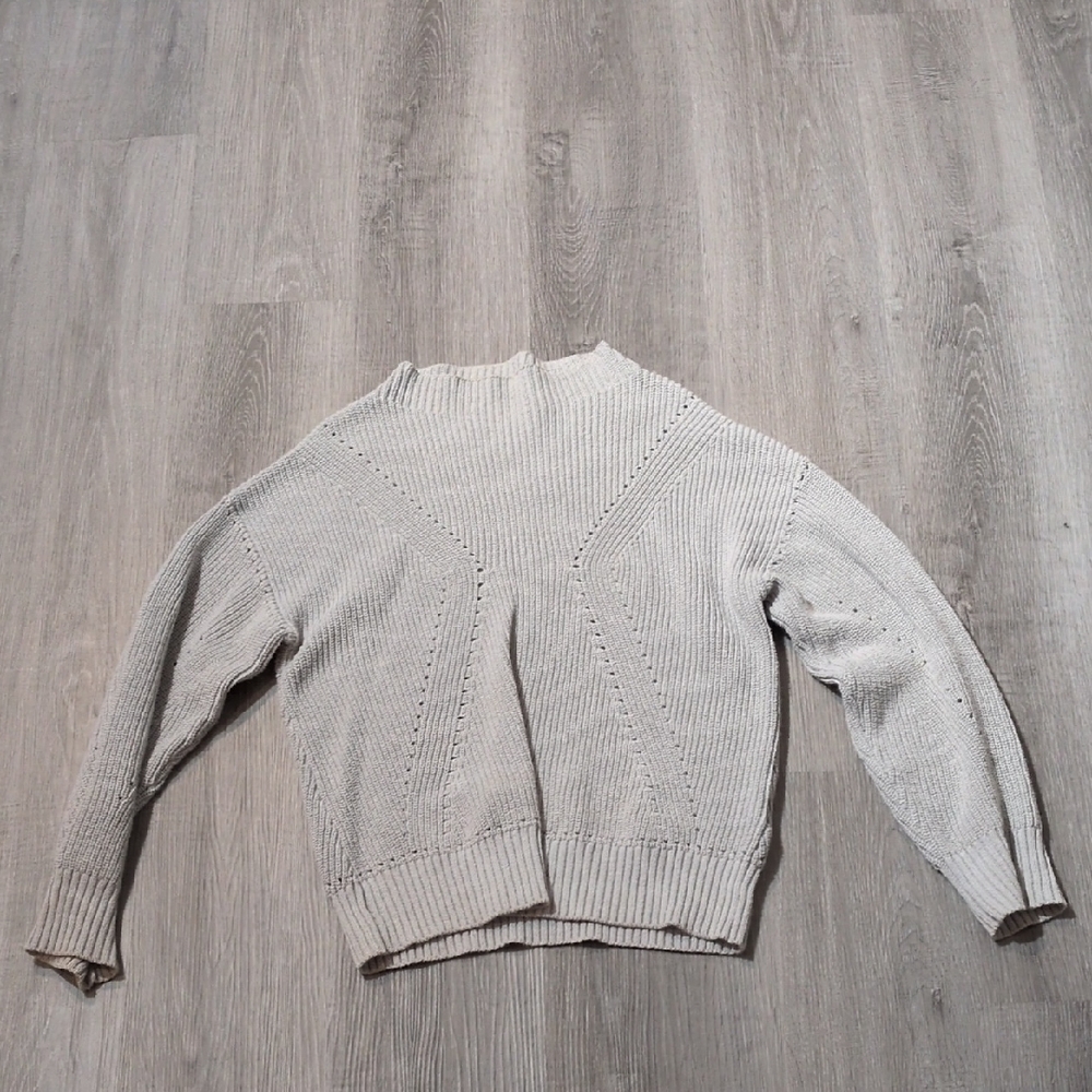 Hemp hoodlamb Pointelle Sweater
